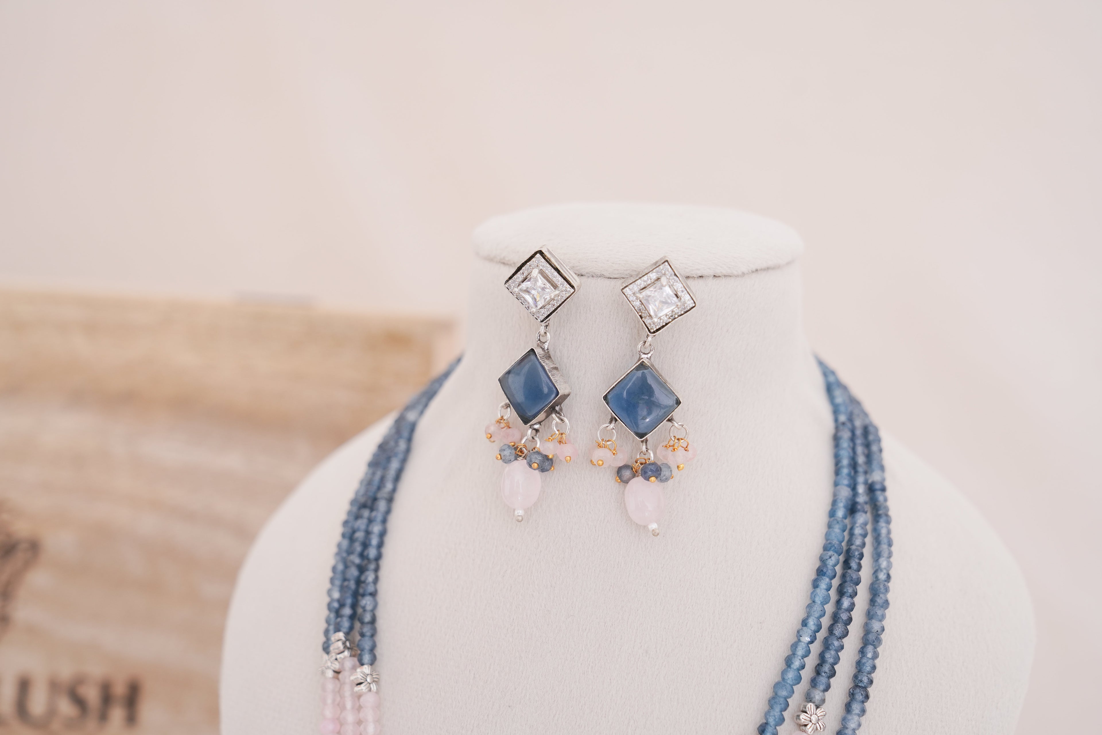 Designer Beaded Statement Necklace Set