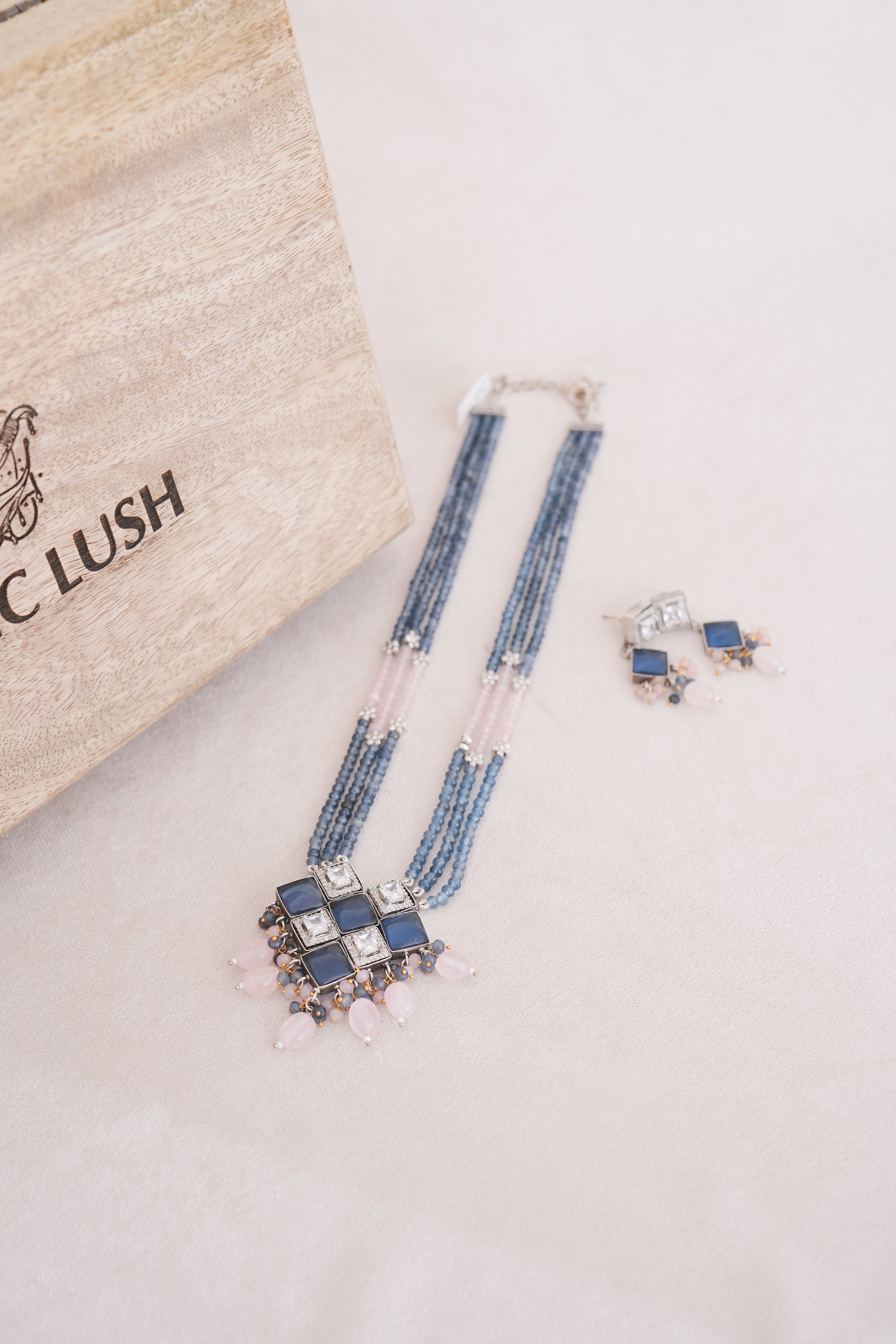Designer Beaded Statement Necklace Set