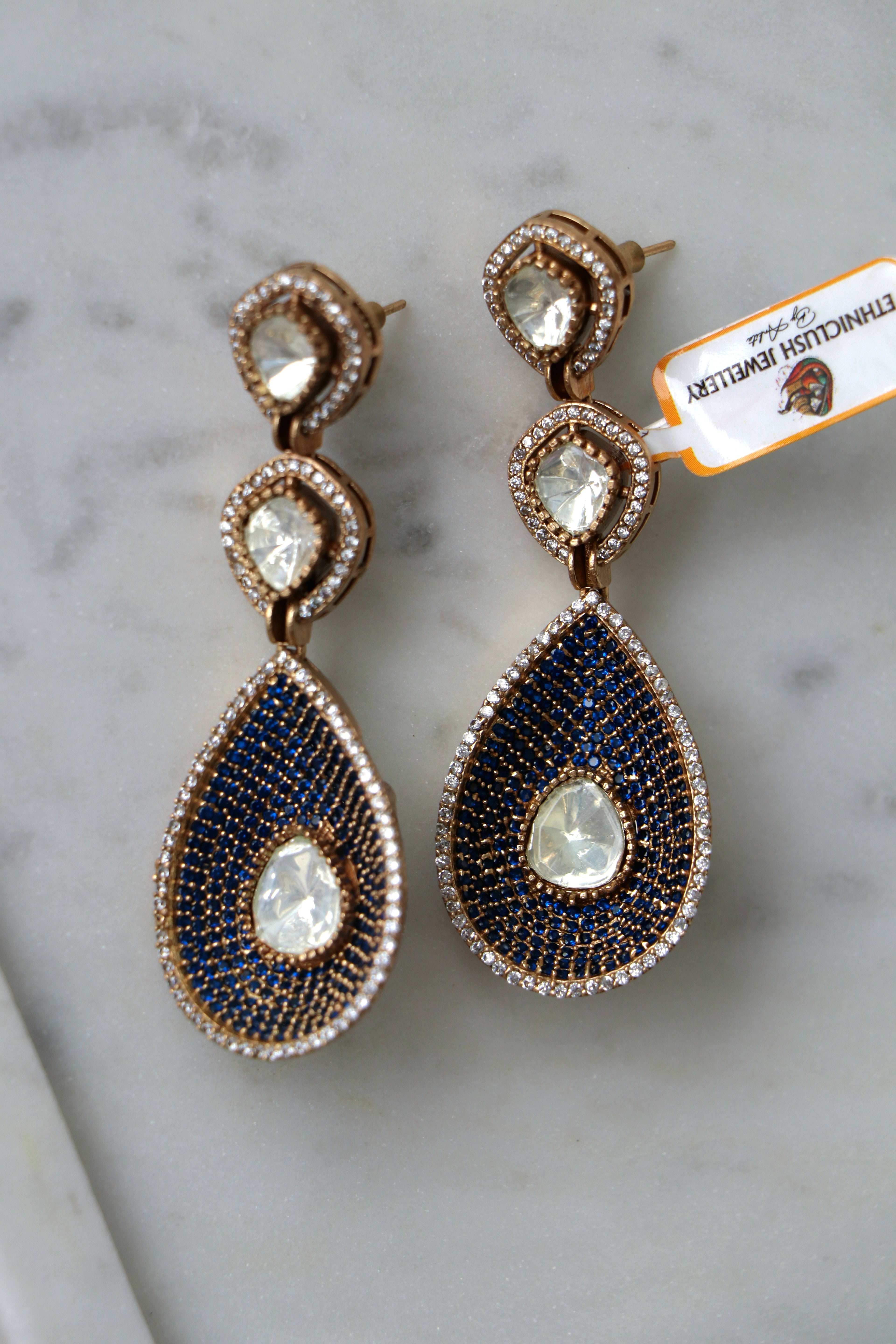 Azure Cascade Earrings