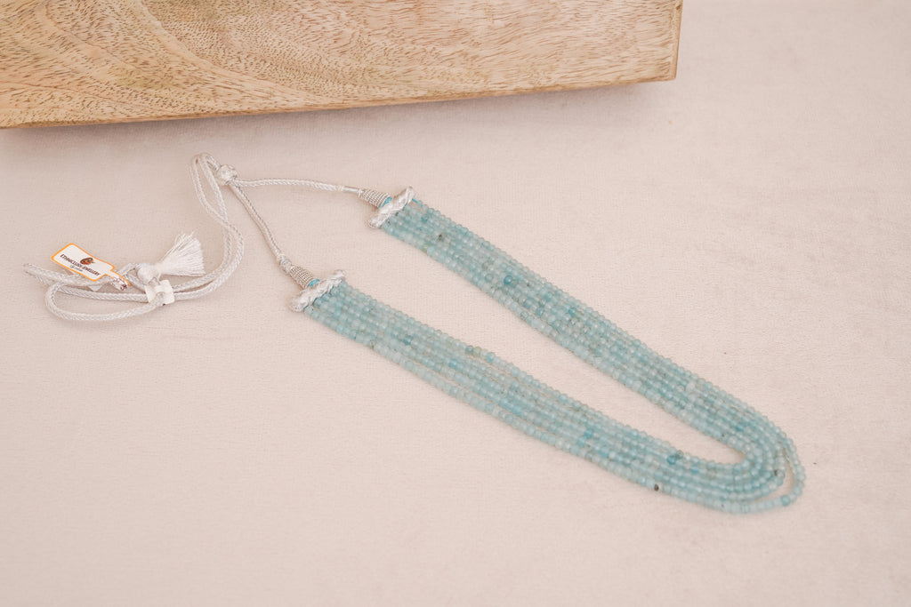 Aqua Blue Multi Strand Necklace
