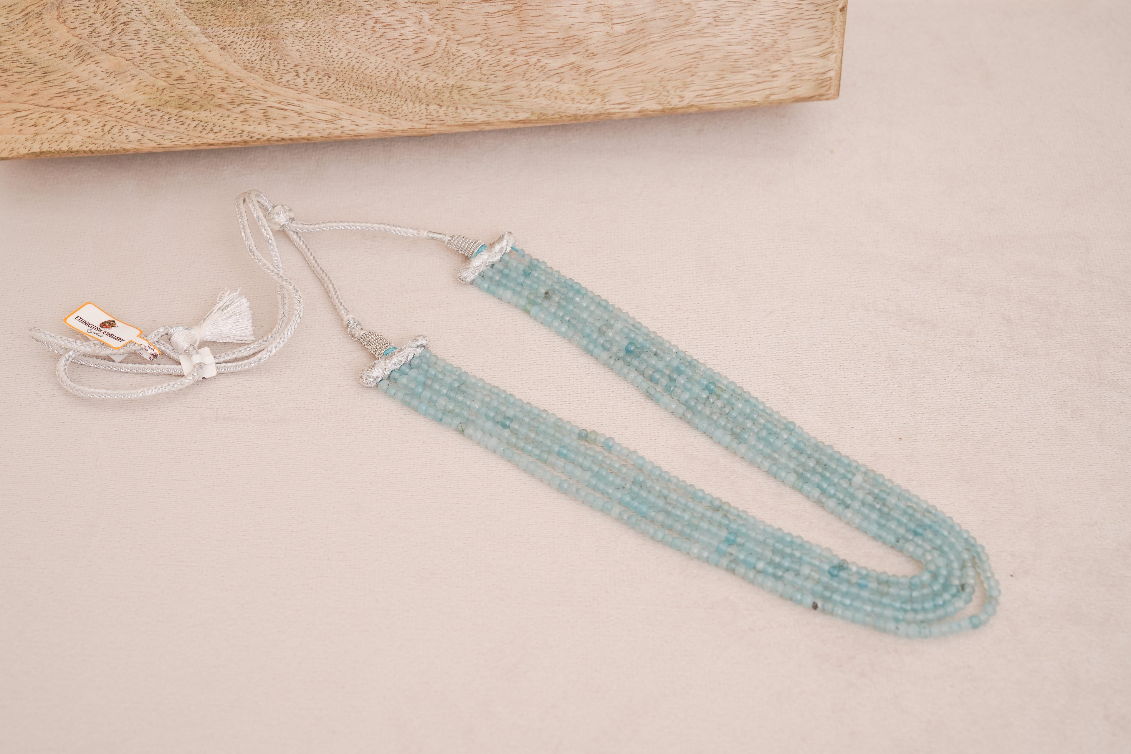 Aqua Blue Multi Strand Necklace