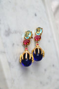 Azure Crimson Regal Earrings