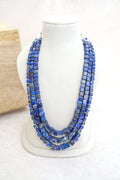 Azure Cube Multi Strand Necklace