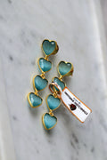 Azure Heart Cascade Earrings
