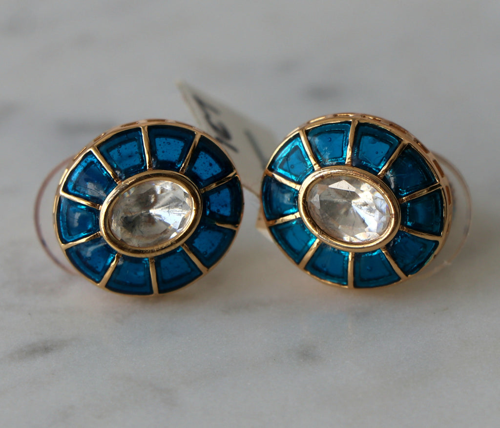 Azure Radiance Stud Earrings