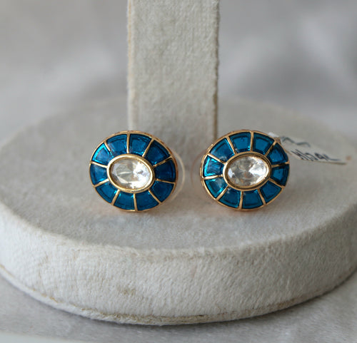 Azure Radiance Stud Earrings