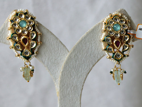 Azure Ruby Pachi Cascade Earrings