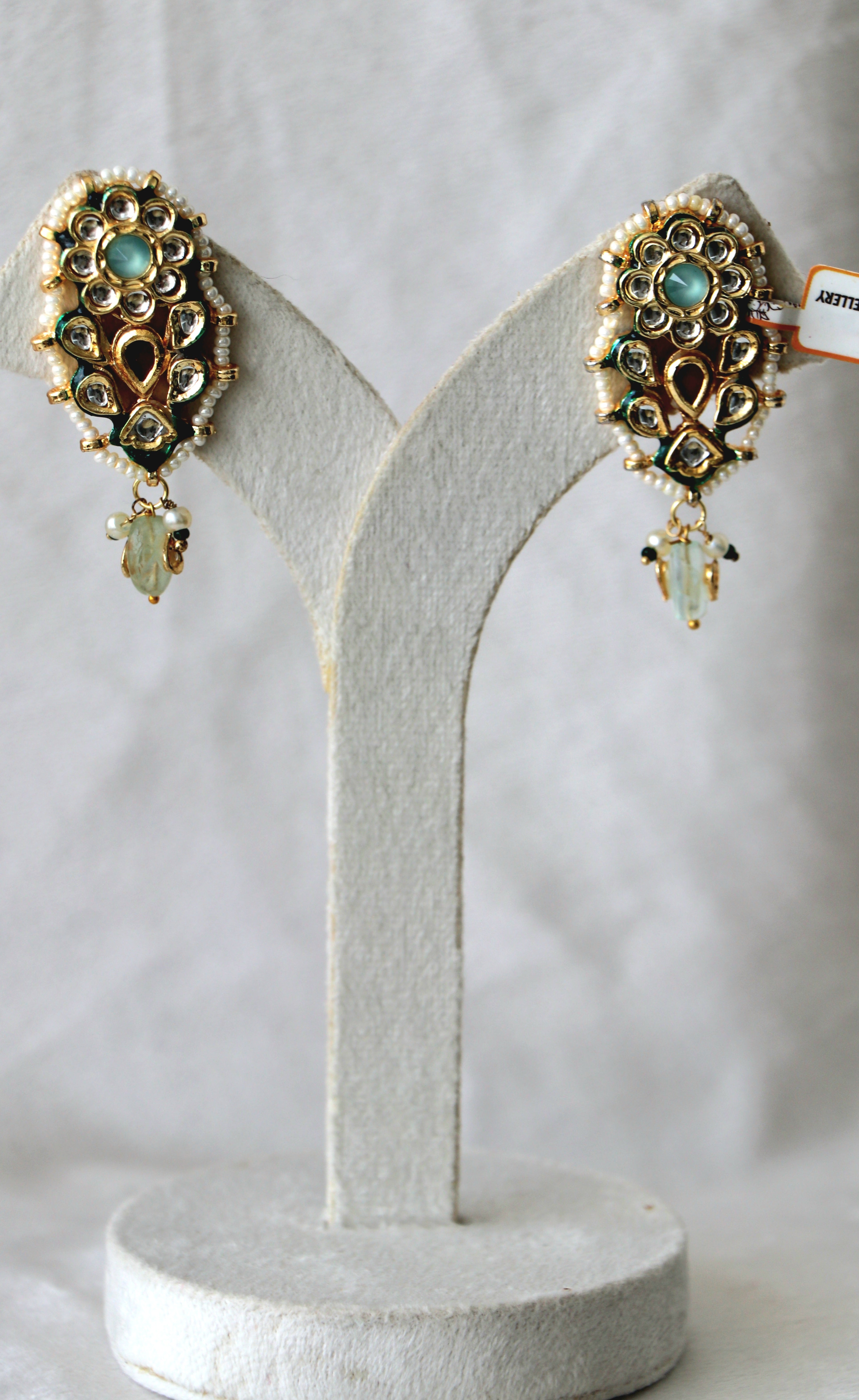 Azure Ruby Pachi Cascade Earrings