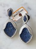Azure Teardrop Statement Earrings