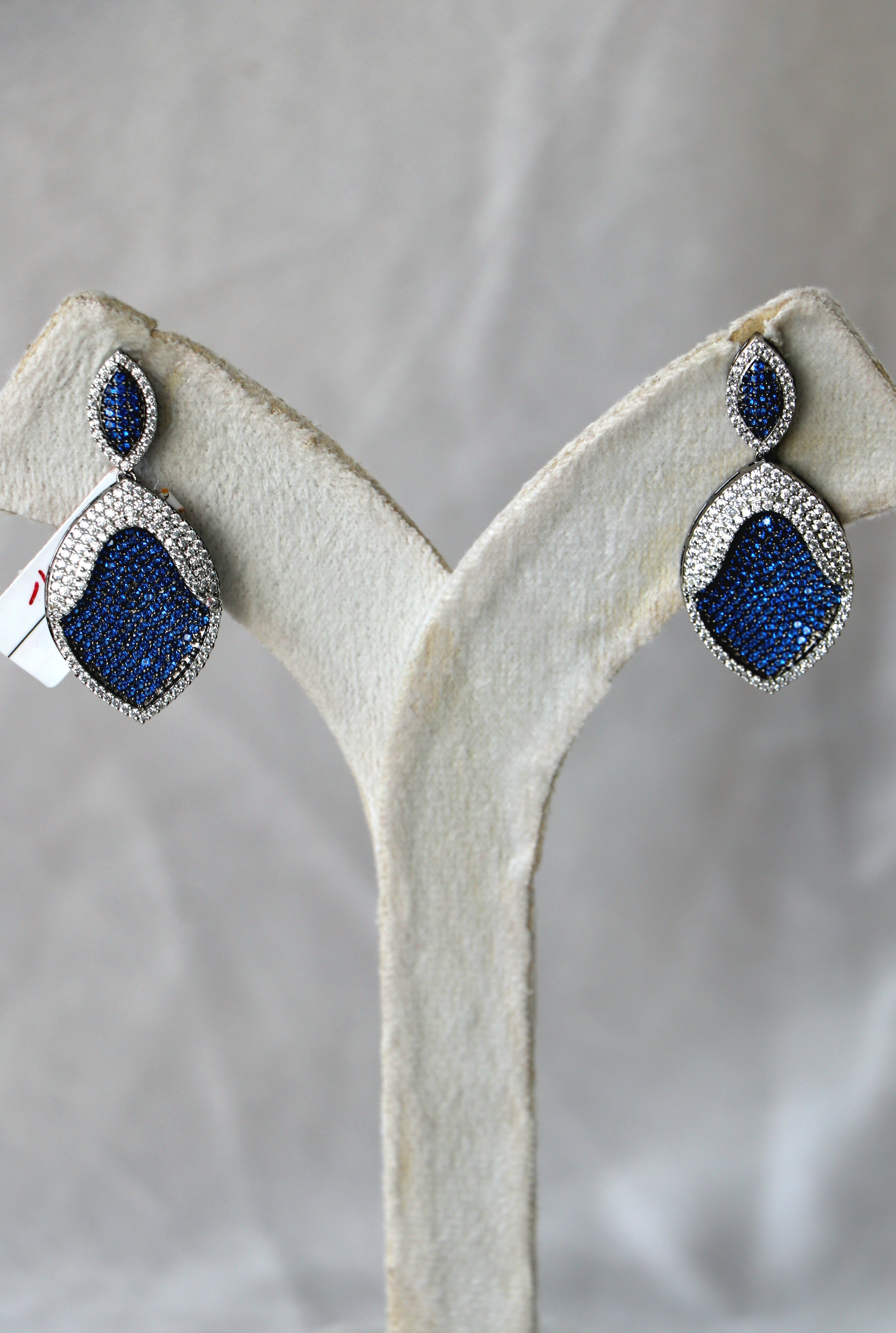 Azure Teardrop Statement Earrings