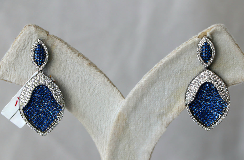 Azure Teardrop Statement Earrings