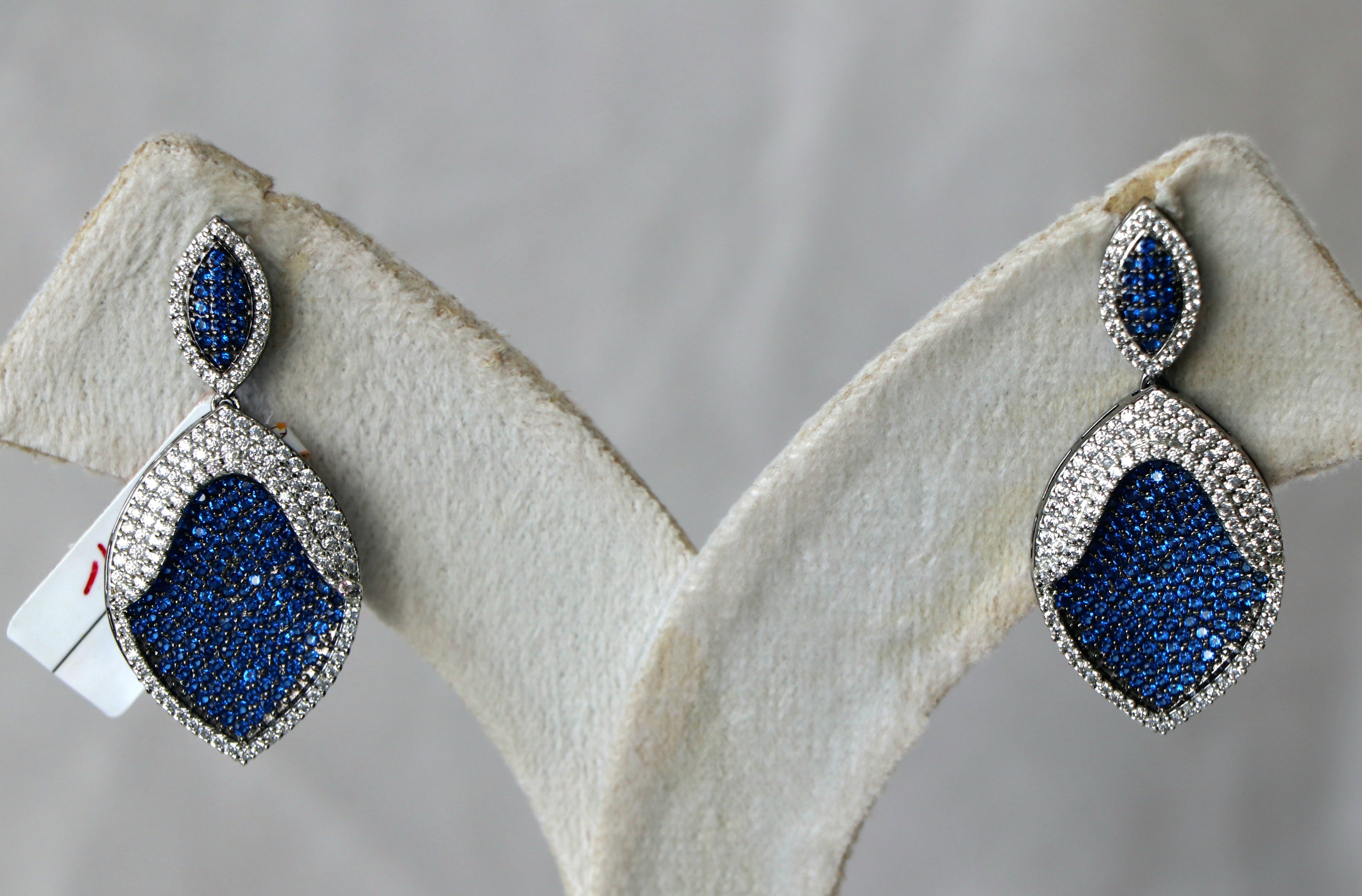 Azure Teardrop Statement Earrings