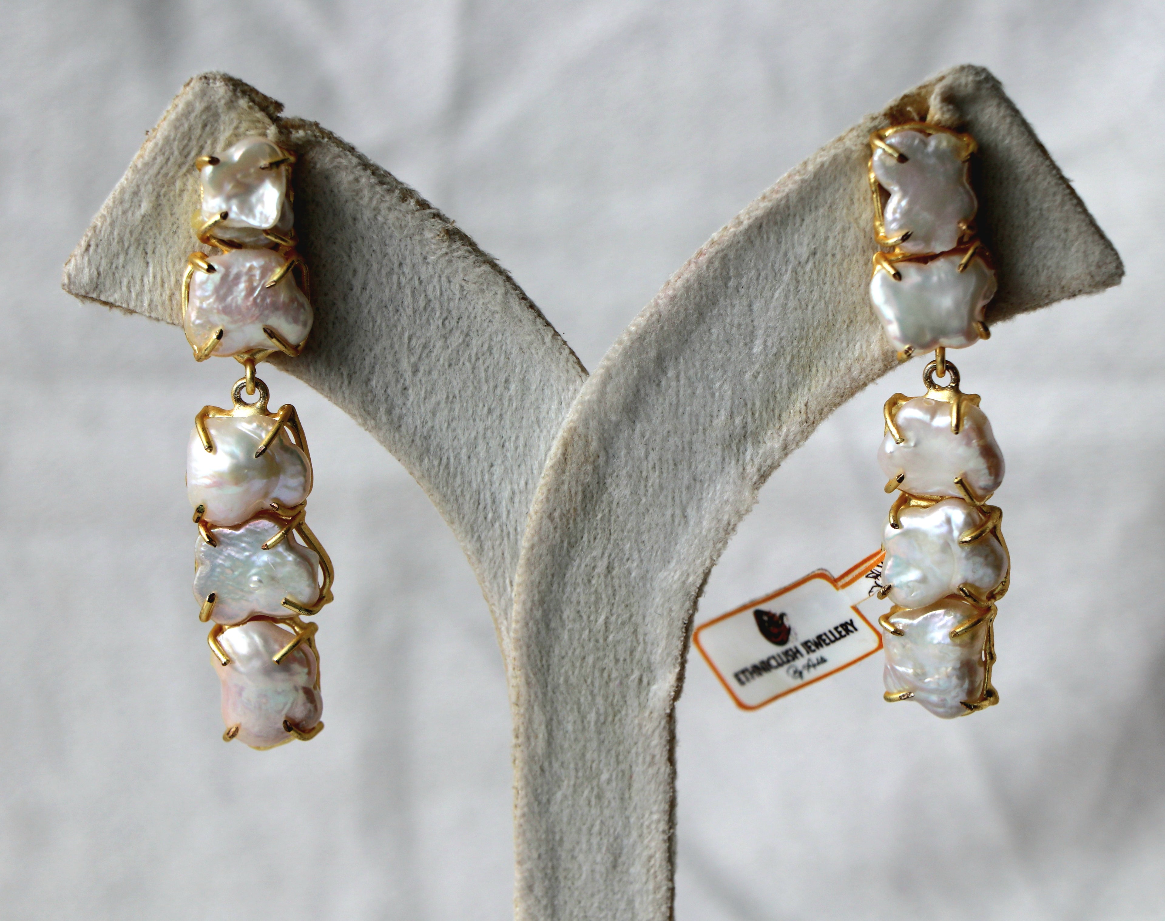 Baroque Pearl Cascade Earrings