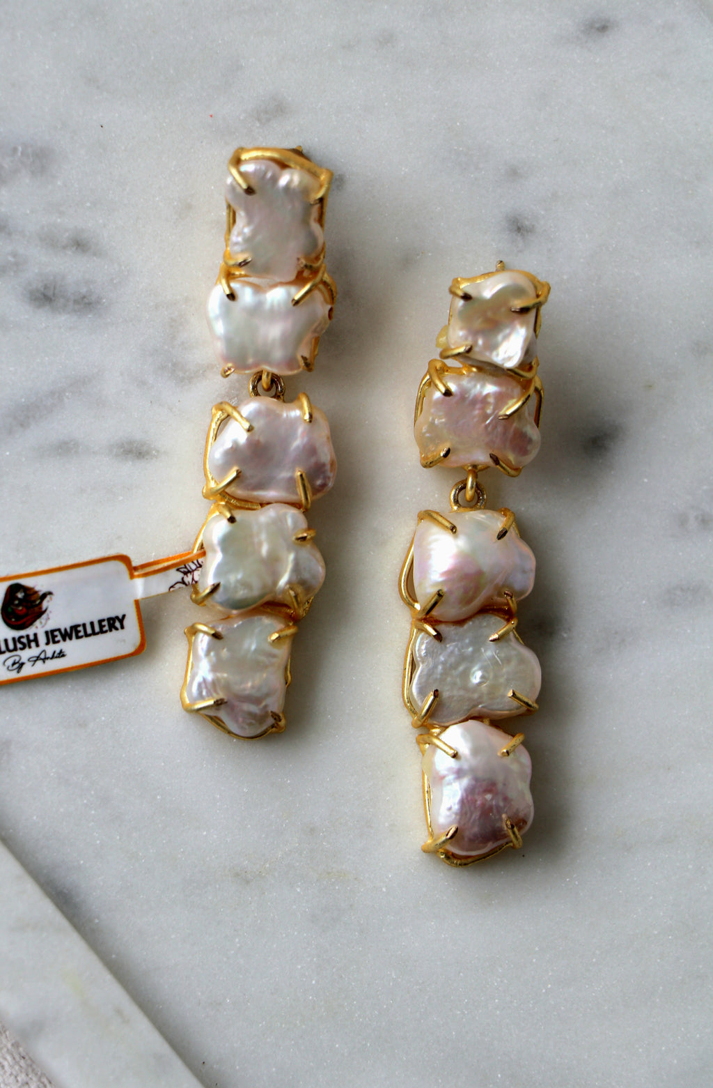 Baroque Pearl Cascade Earrings