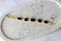 Handcrafted Natural Gemstone Link Bracelet – Gold Plated | Multi-Stone Collection