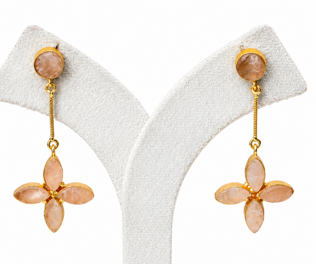 Blush Bloom Statement Earrings