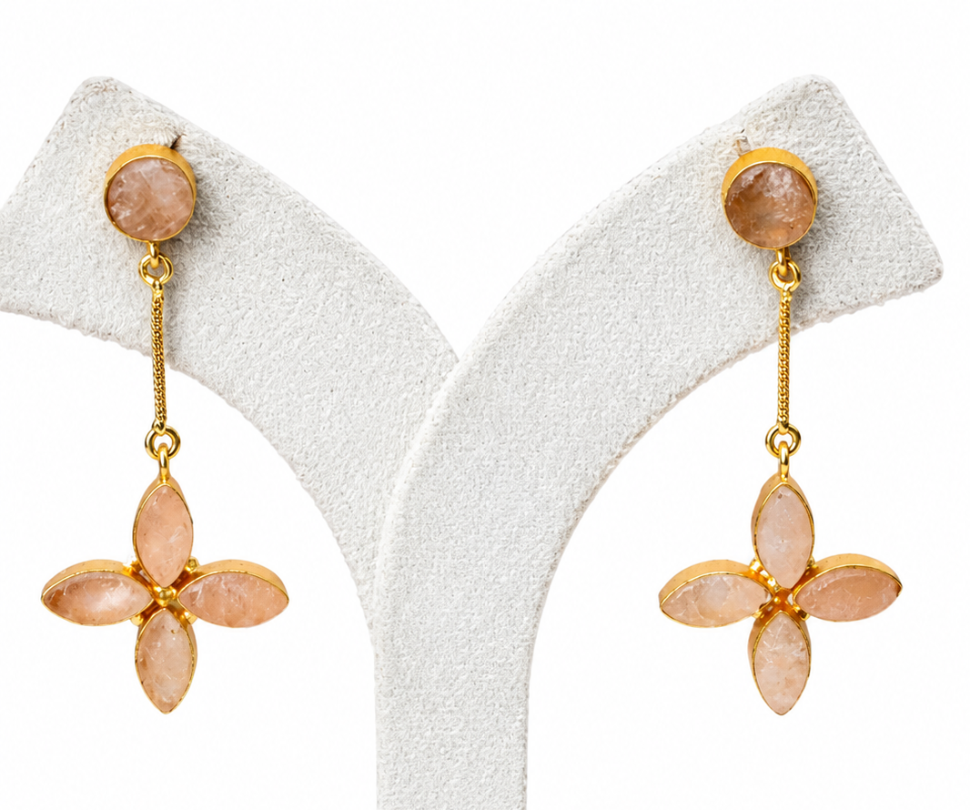 Blush Bloom Statement Earrings