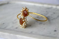 Carnelian & Pearl Open Cuff Bracelet