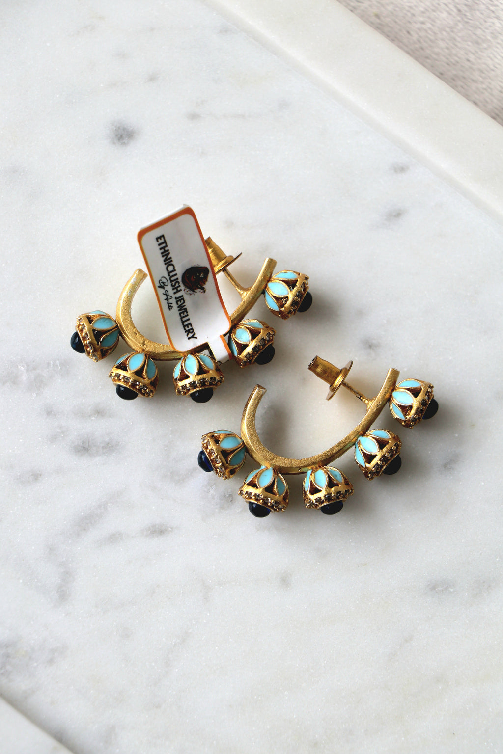 Enamelled Bloom Earrings