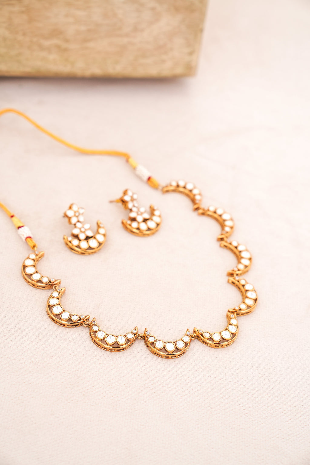 Celestial Crescent Moon Necklace Set
