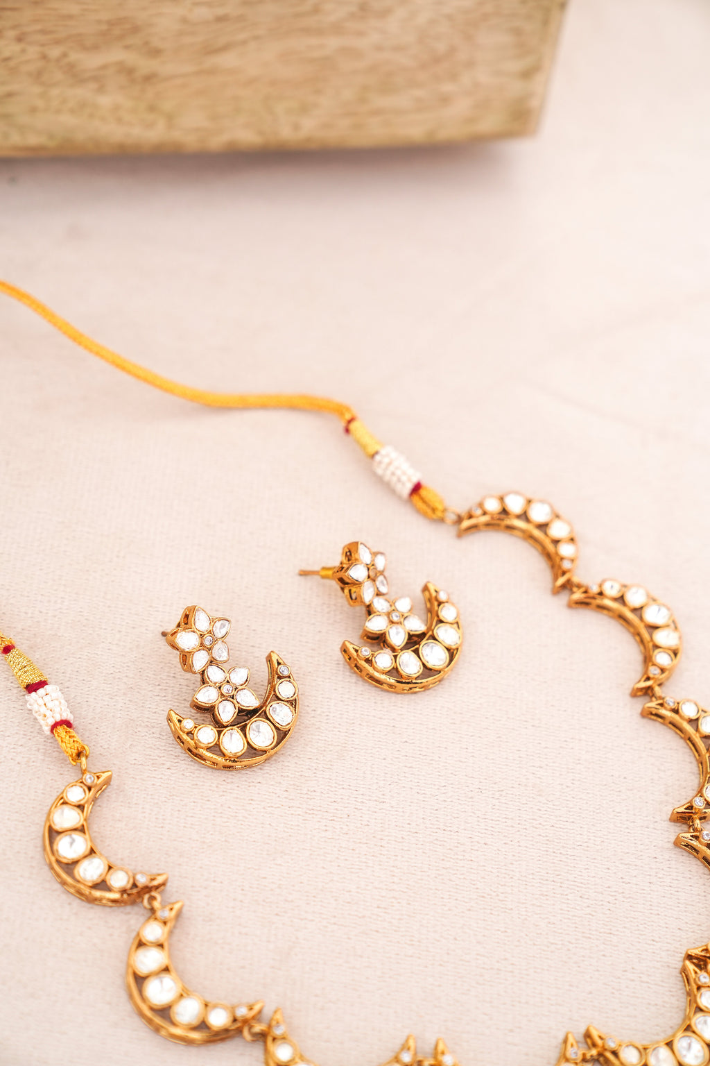 Celestial Crescent Moon Necklace Set
