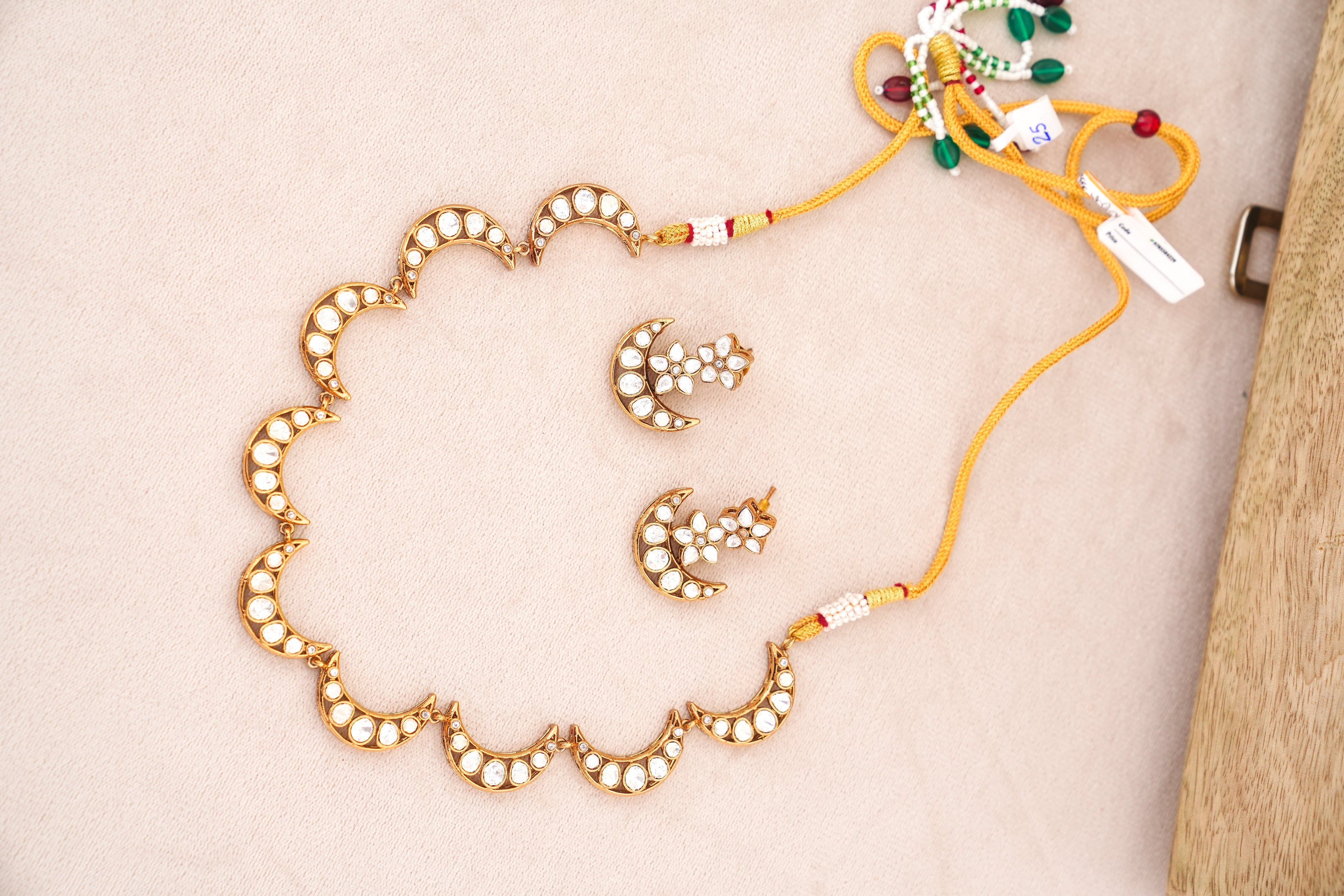 Celestial Crescent Moon Necklace Set