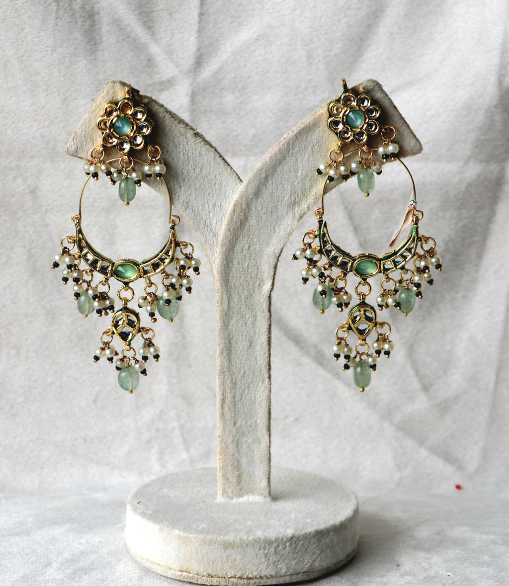 Celestial Emerald Chandelier Earrings
