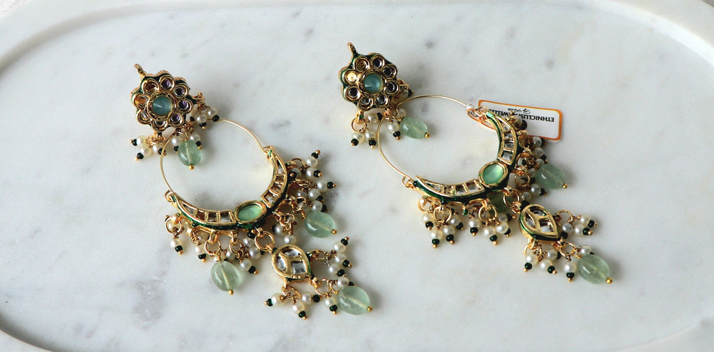 Celestial Emerald Chandelier Earrings