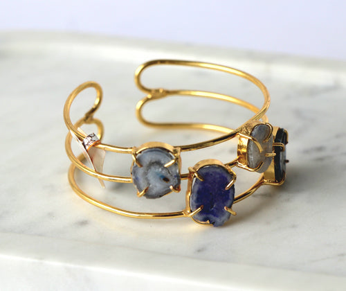Celestial Geode Cuff Bracelet