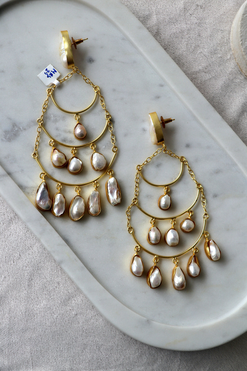 Celestial Pearl Cascade Earrings