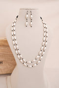 Dholki Bead Layered Necklace Set