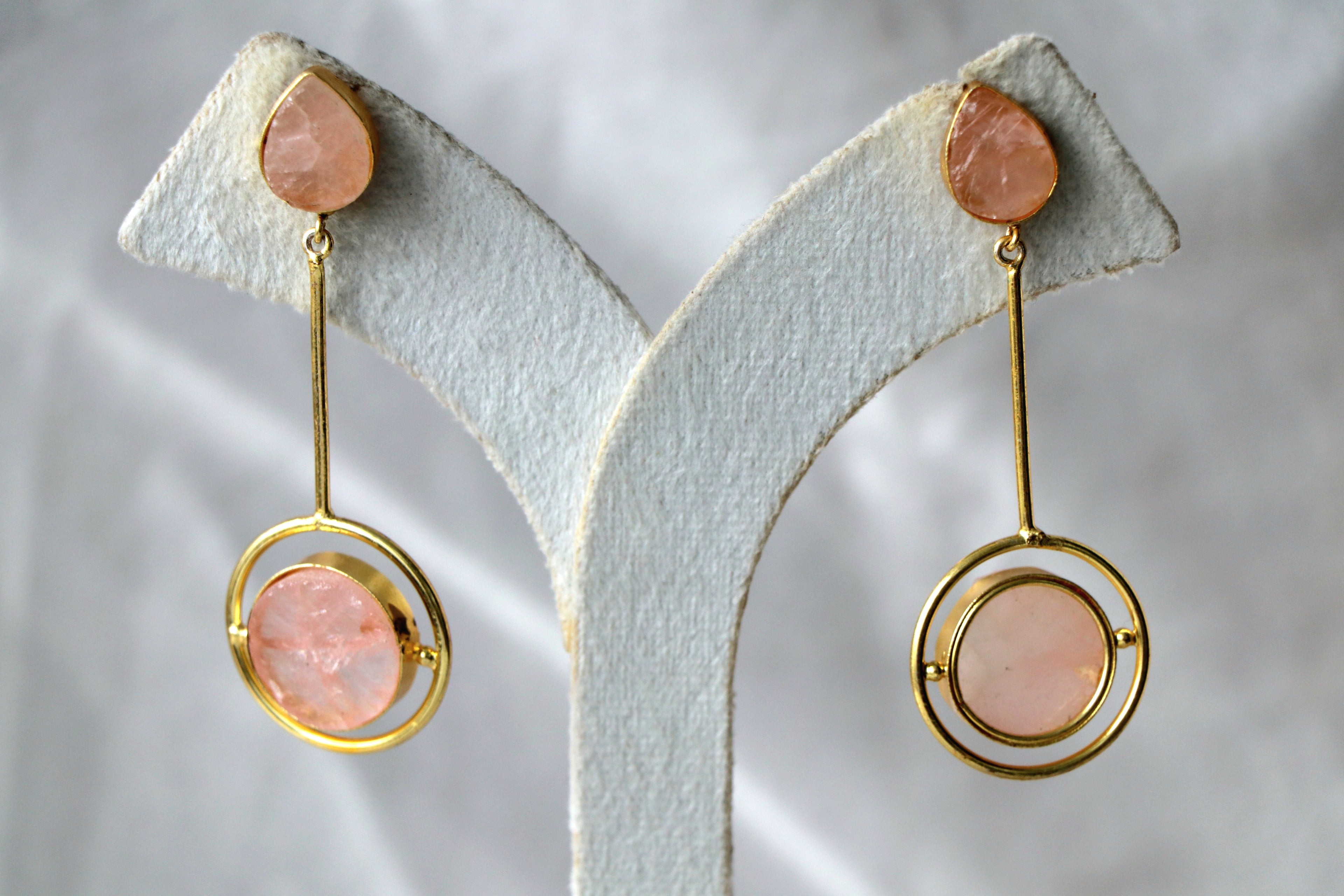 Celestial Rose Quartz Earrings