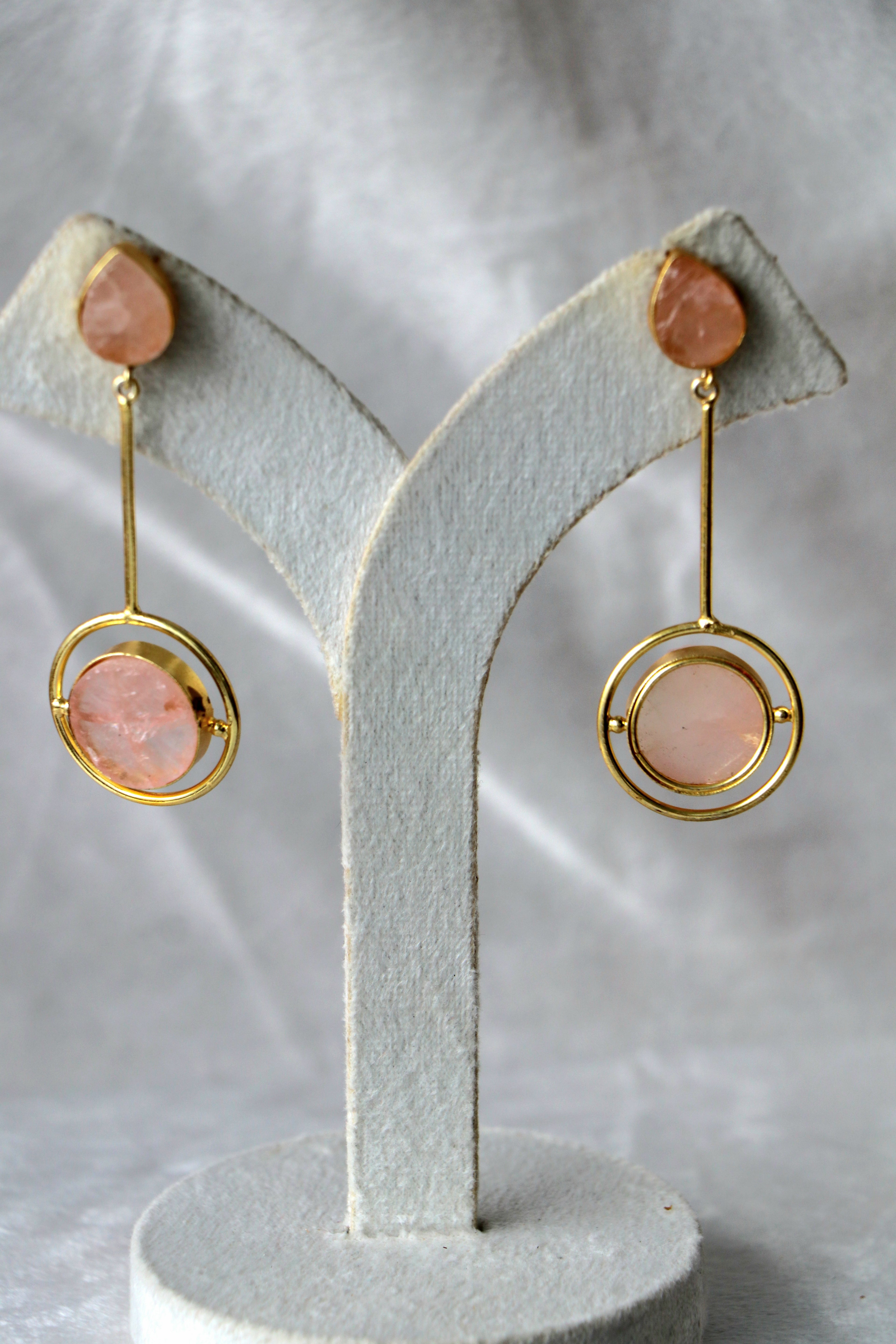 Celestial Rose Quartz Earrings