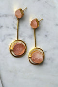 Celestial Rose Quartz Earrings