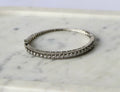 Celestial Silver Double Row CZ Openable Bracelet