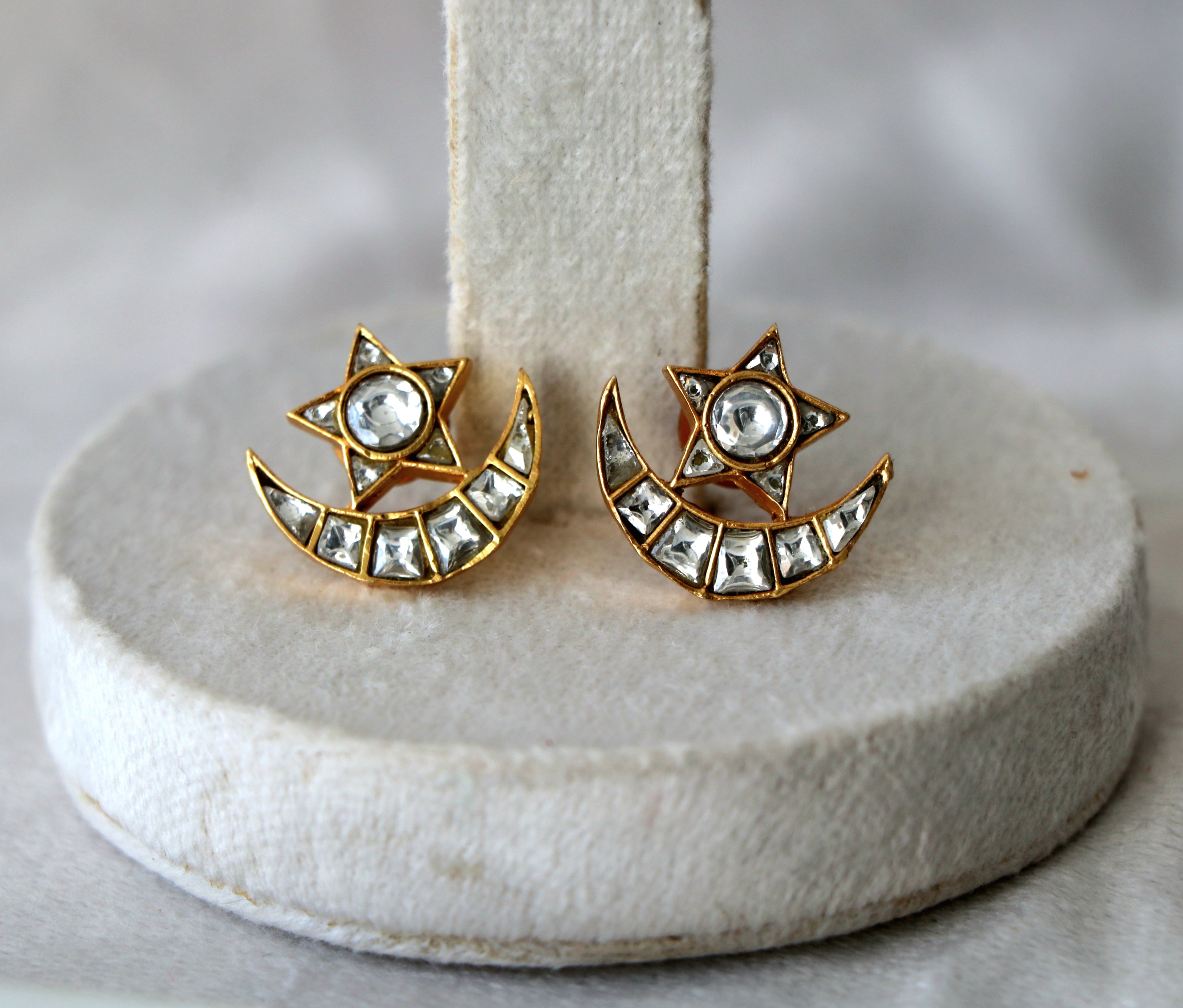 Celestial Star Moon Stud Earrings