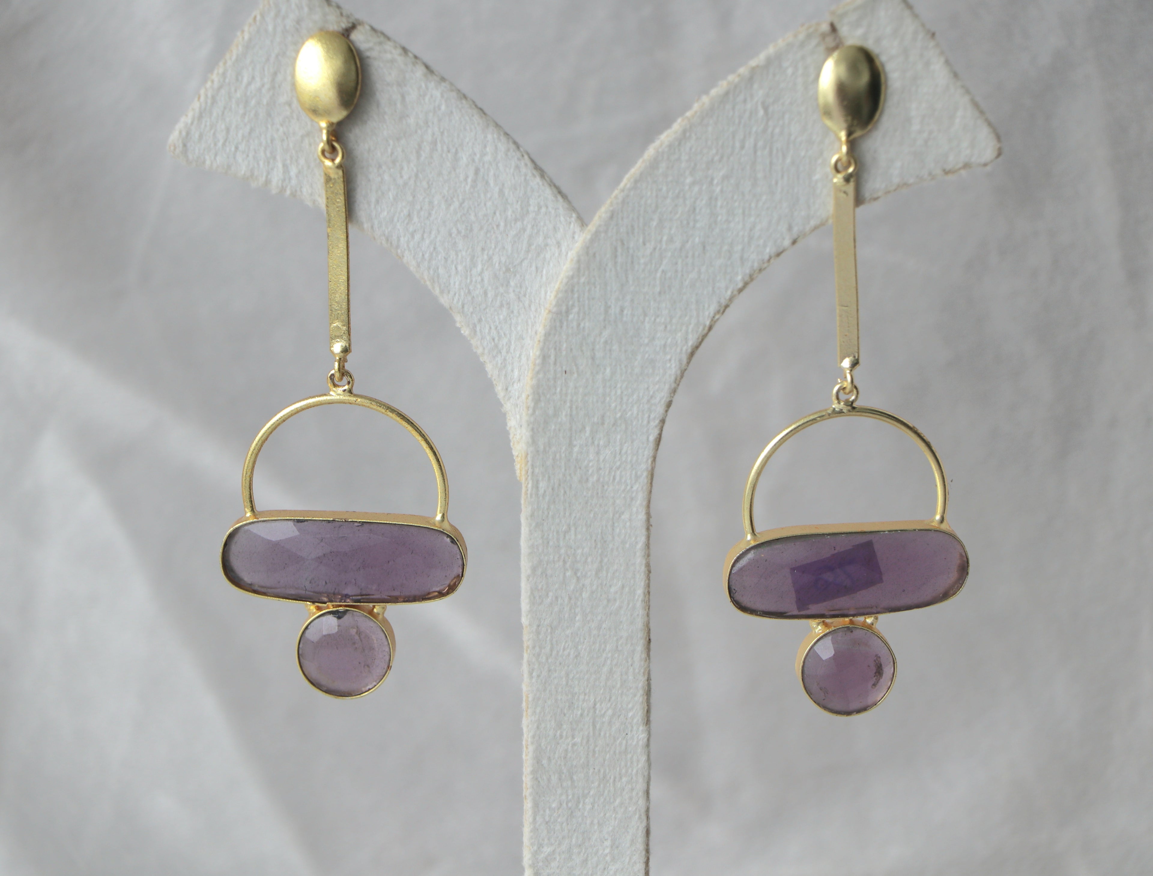 Celestial Violet Hoop Earrings