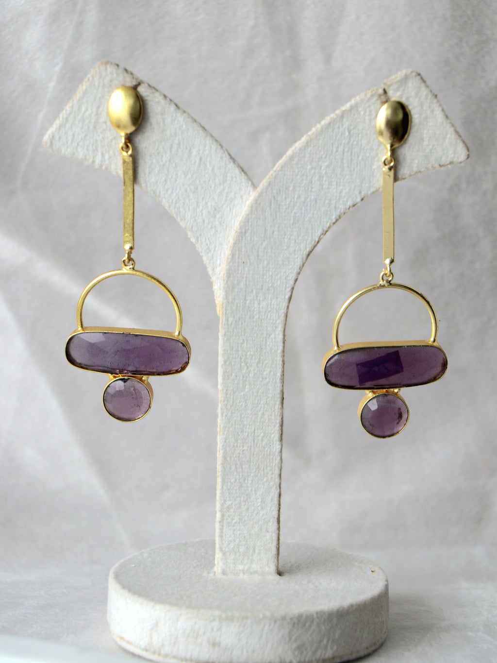 Celestial Violet Hoop Earrings
