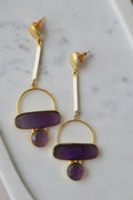 Celestial Violet Hoop Earrings