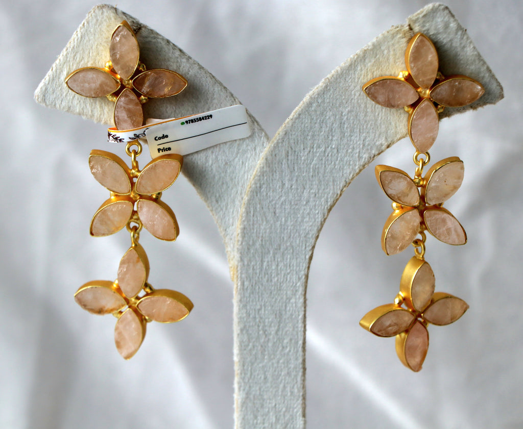 Coral Bloom Statement Earrings
