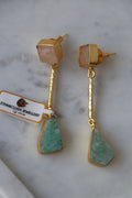 Rose Quartz & Amazonite Harmony Earrings
