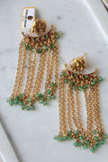 Crescent Elephant Gemstone Earrings