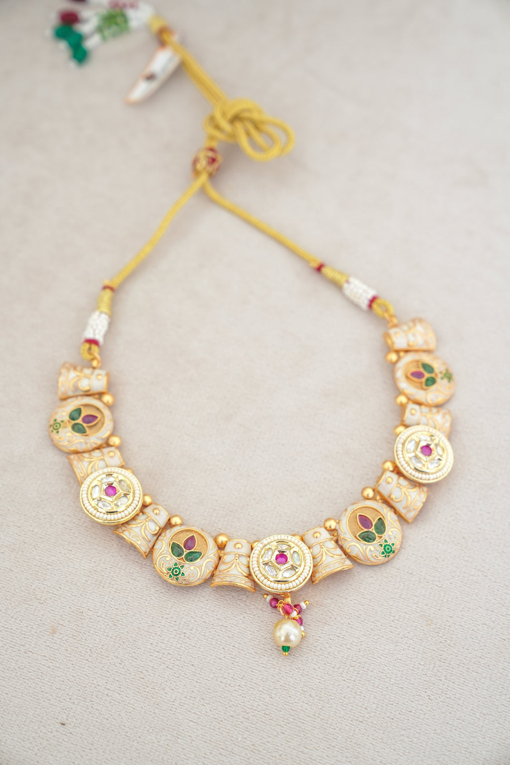 Crimson Bloom Bell Pendant Set