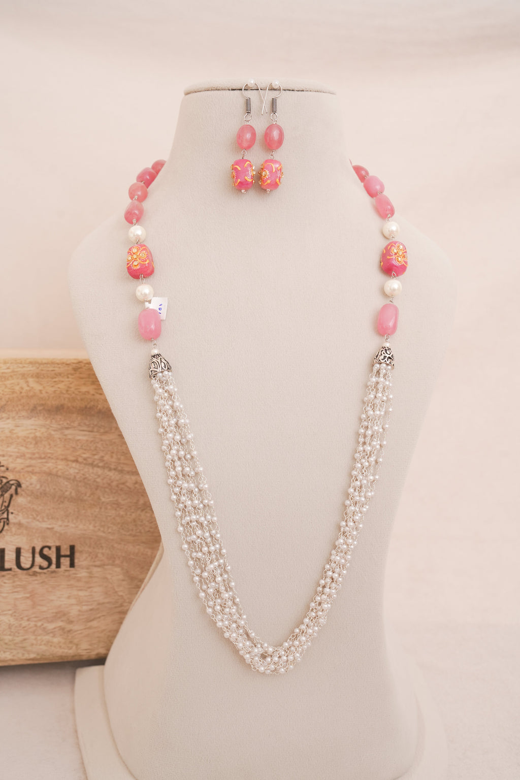 Beads Pearl Multi Strand Necklace Set
