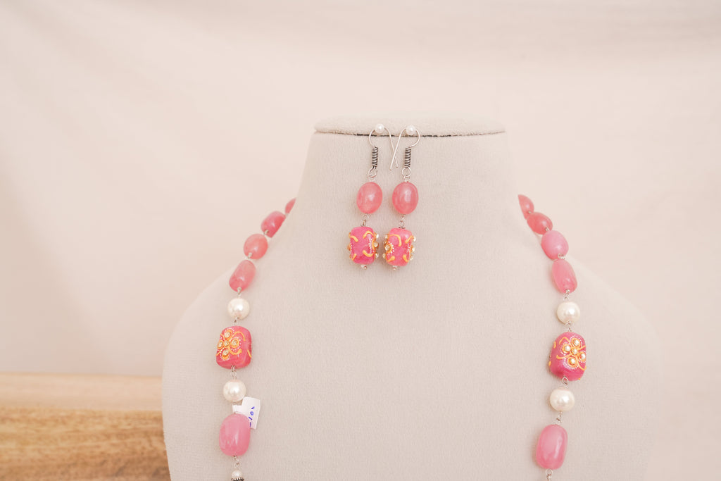 Beads Pearl Multi Strand Necklace Set