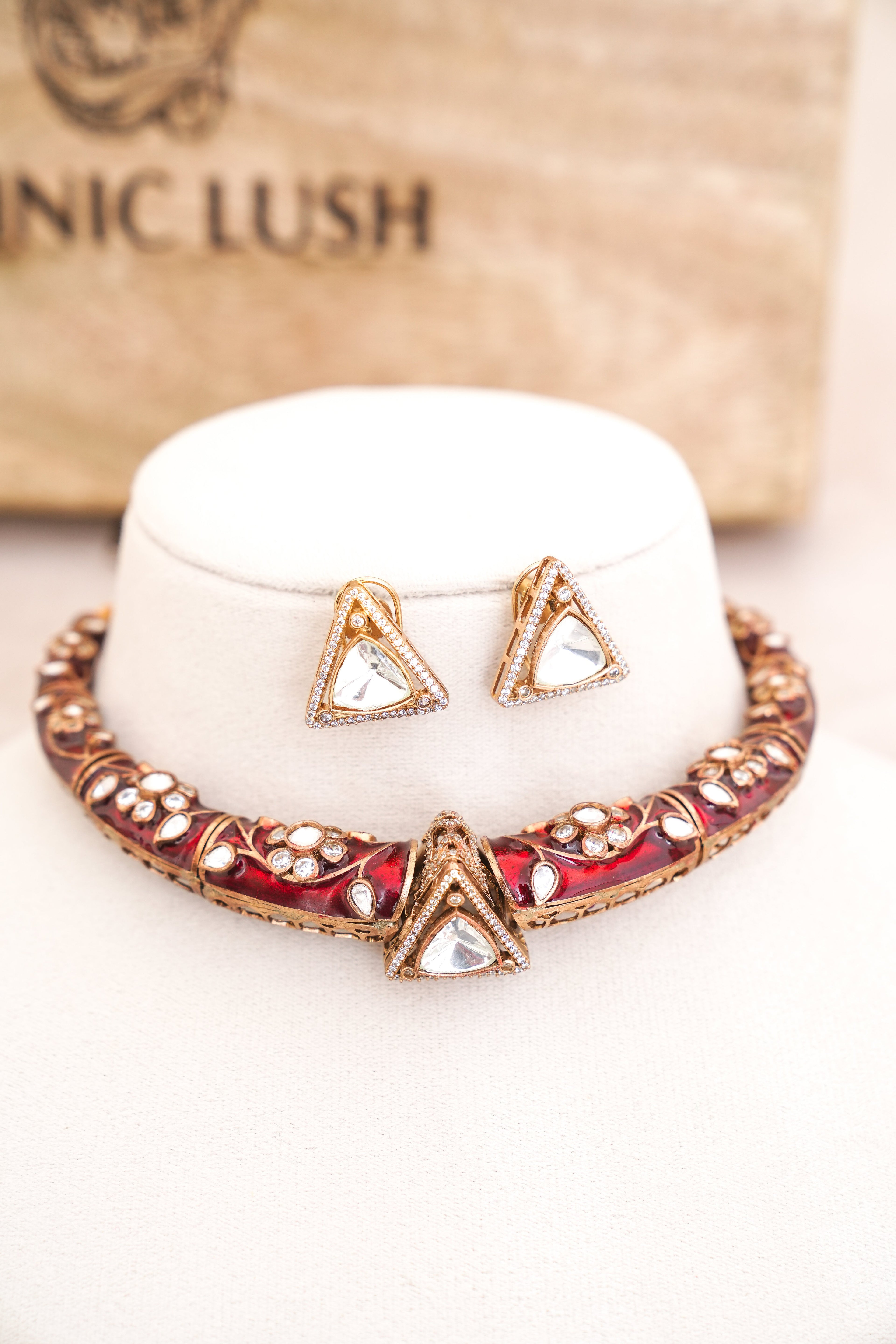 Crimson Bloom Choker Set