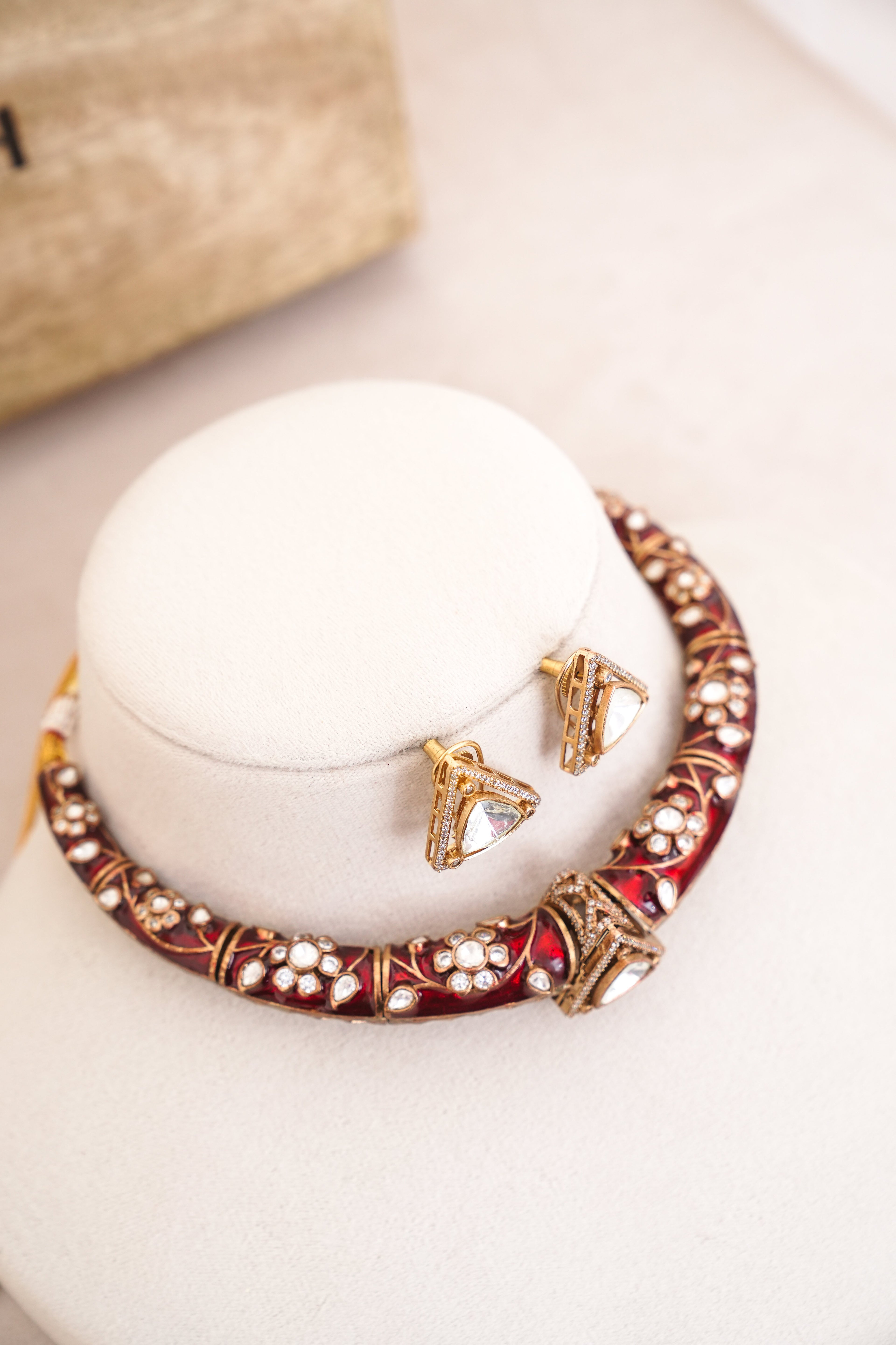 Crimson Bloom Choker Set