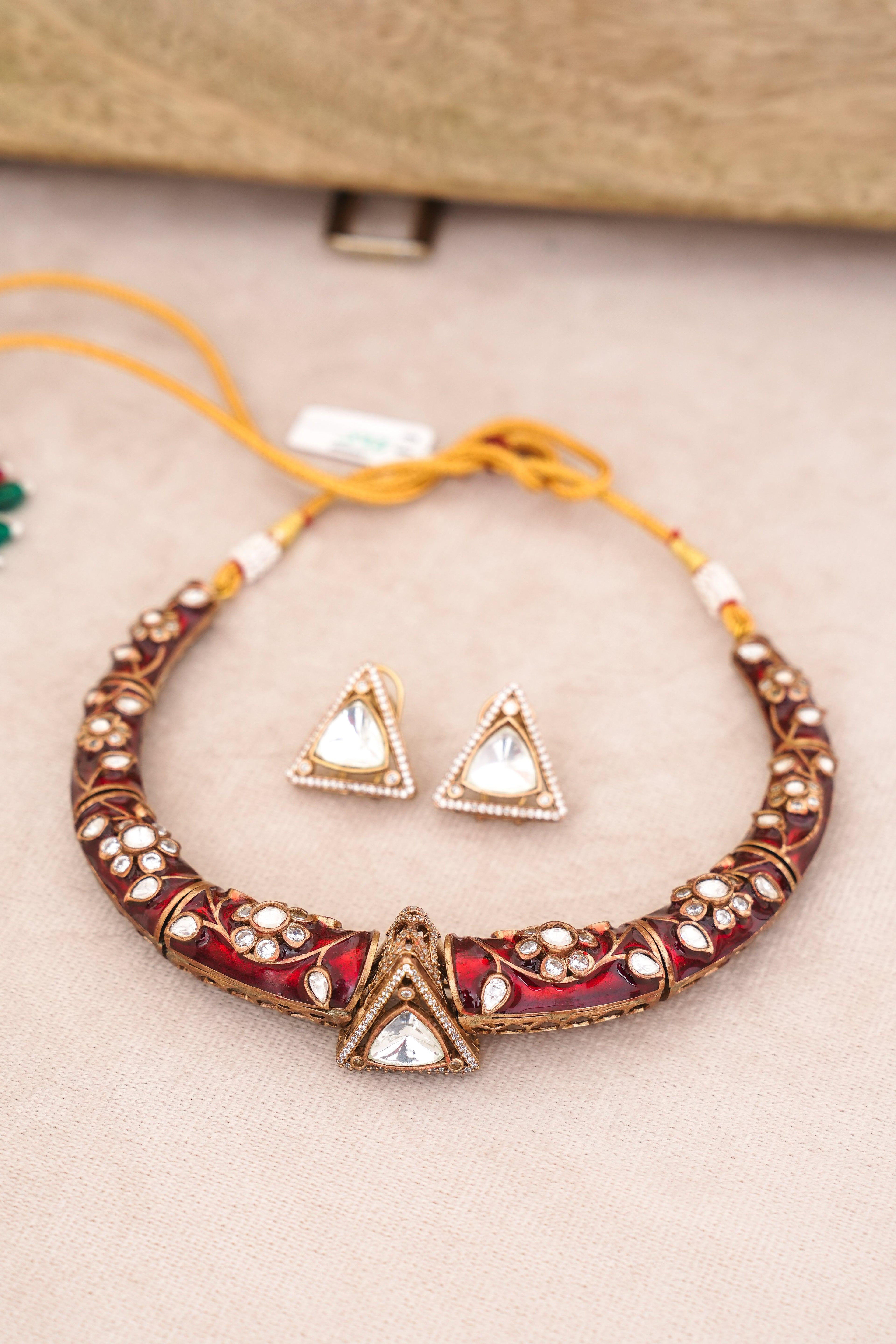 Crimson Bloom Choker Set