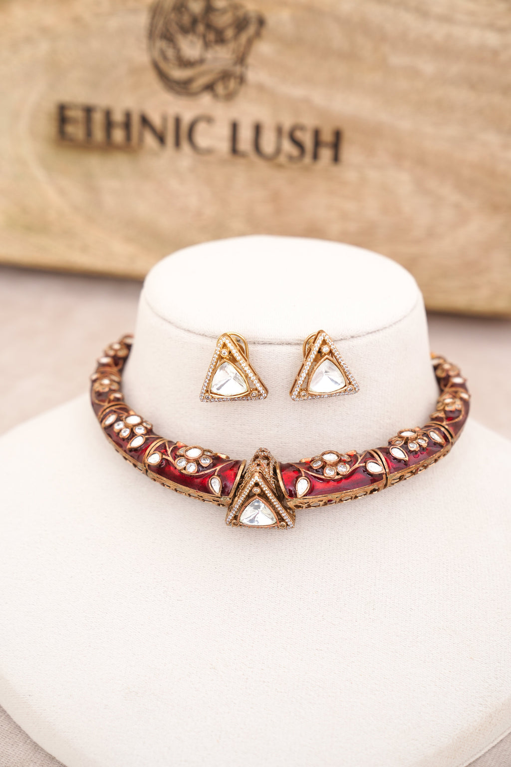 Crimson Bloom Choker Set