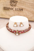 Crimson Bloom Choker Set